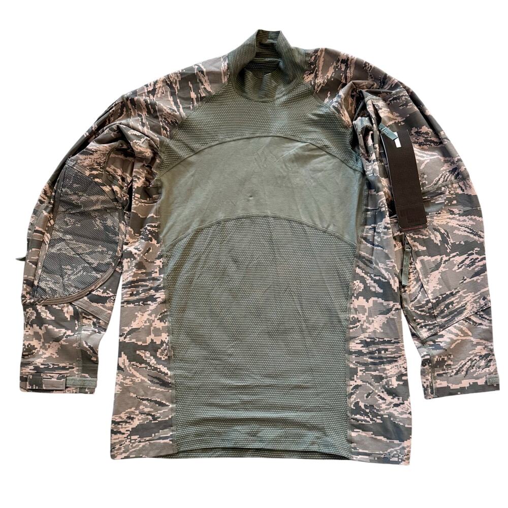 Massif Airman Battle Shirt Flame Resistant Men's Large Long Sleeve Tactile Camo